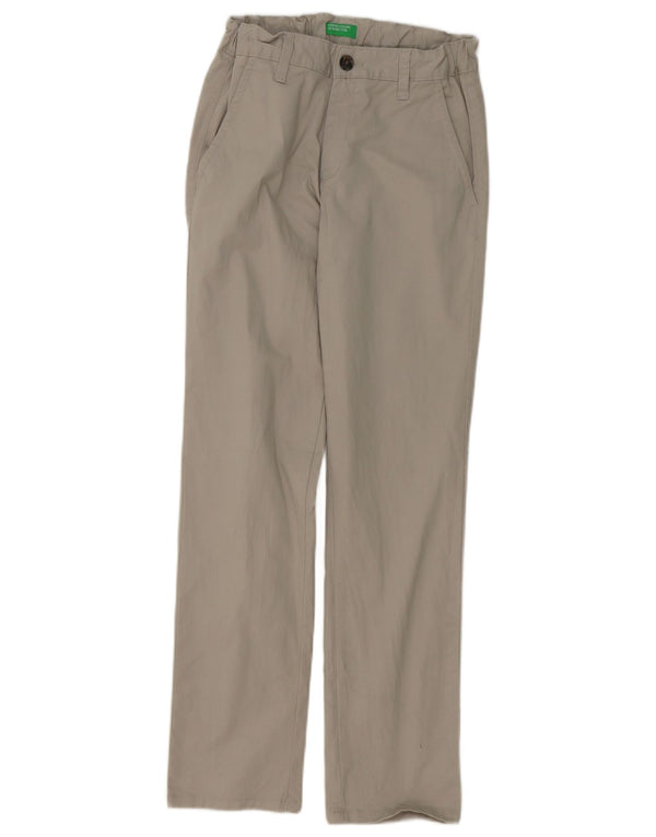 Benetton Straight Chino-Hose für Jungen, 9–10 Jahre, Größe L, Grau, Baumwolle
