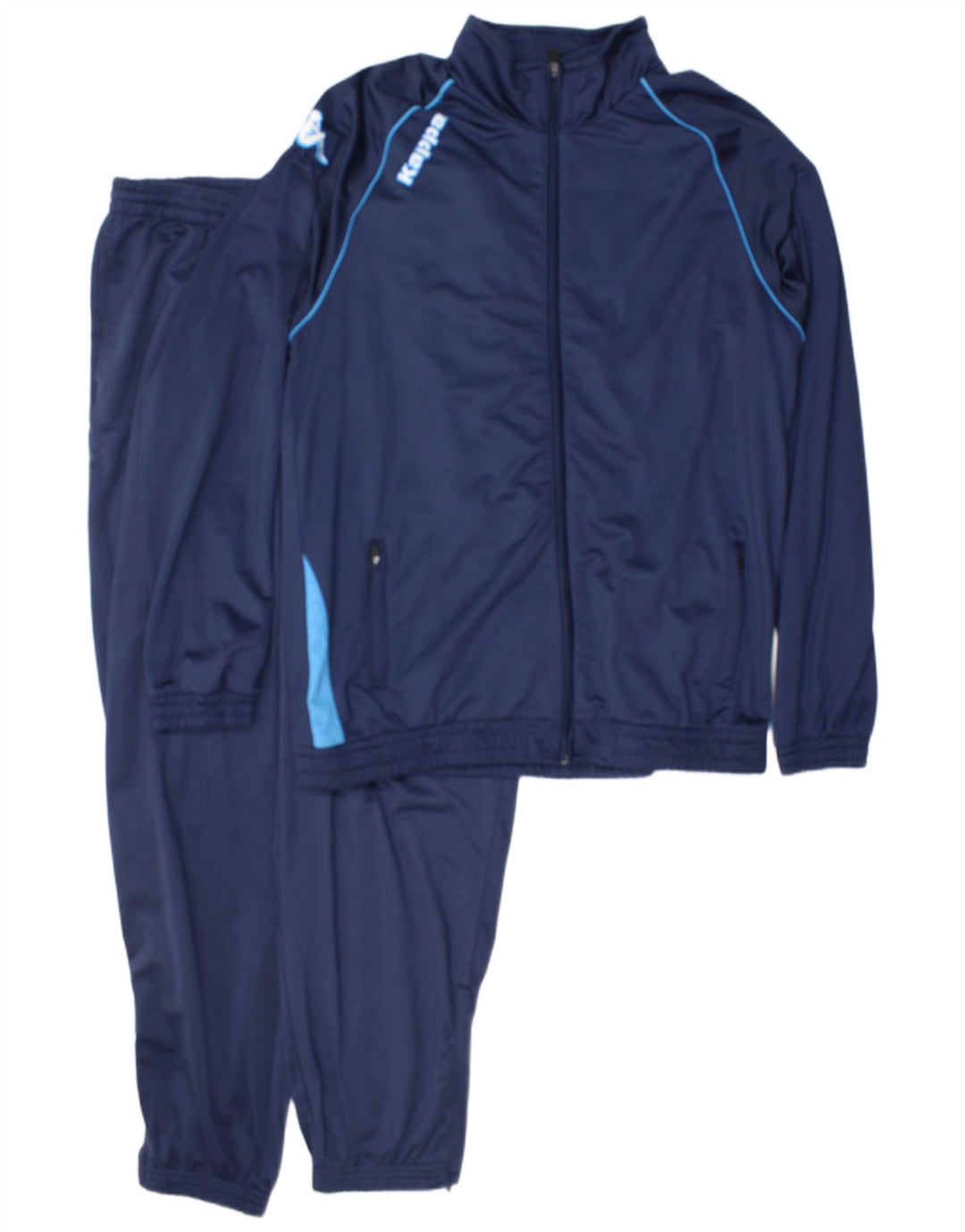 Kappa Herren-Trainingsanzug, 2XL, Marineblau, Polyester
