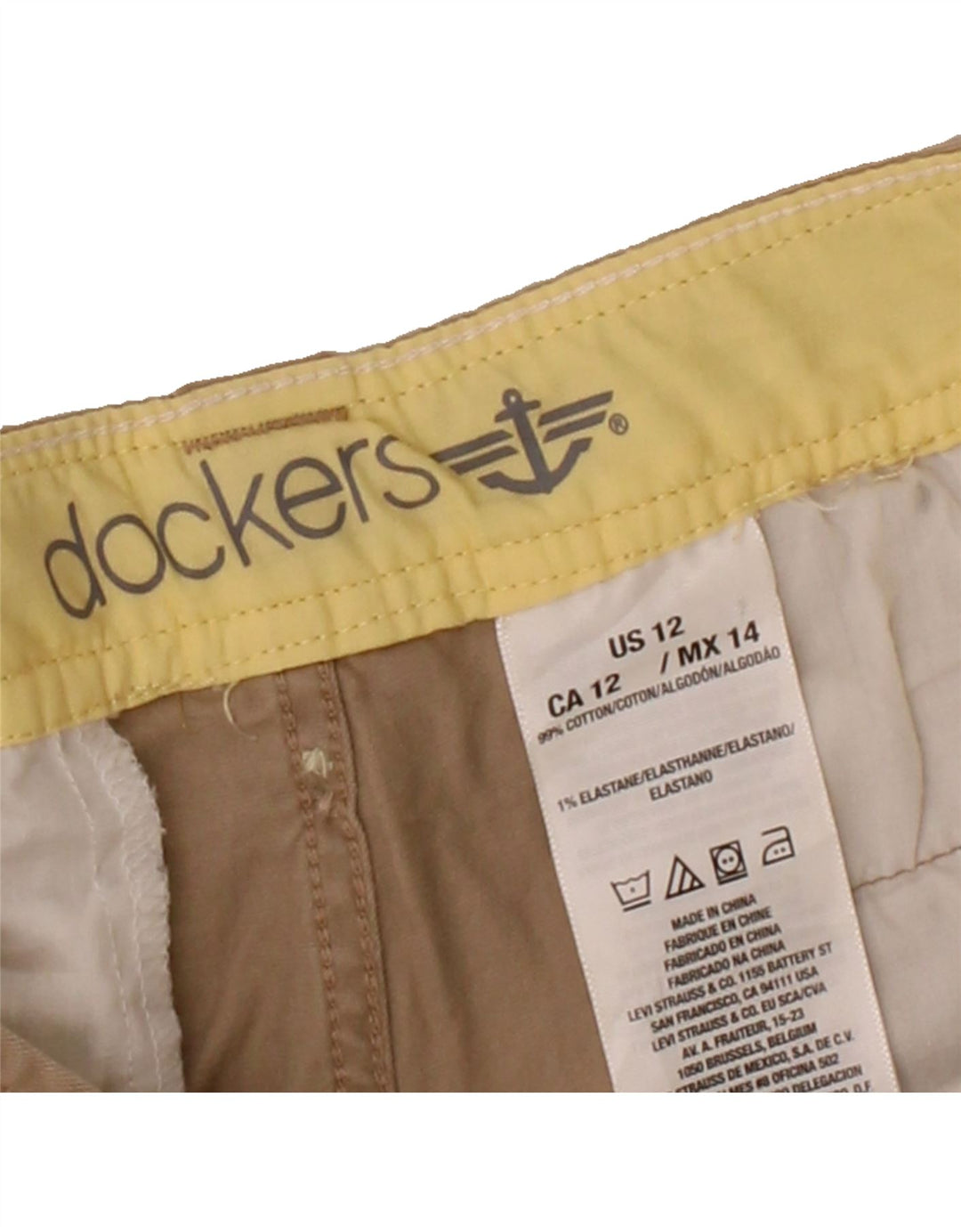DOCKERS Womens Chino Shorts US 12 Large W35 Beige Cotton Vintage Dockers and Second-Hand Dockers from Messina Hembry 