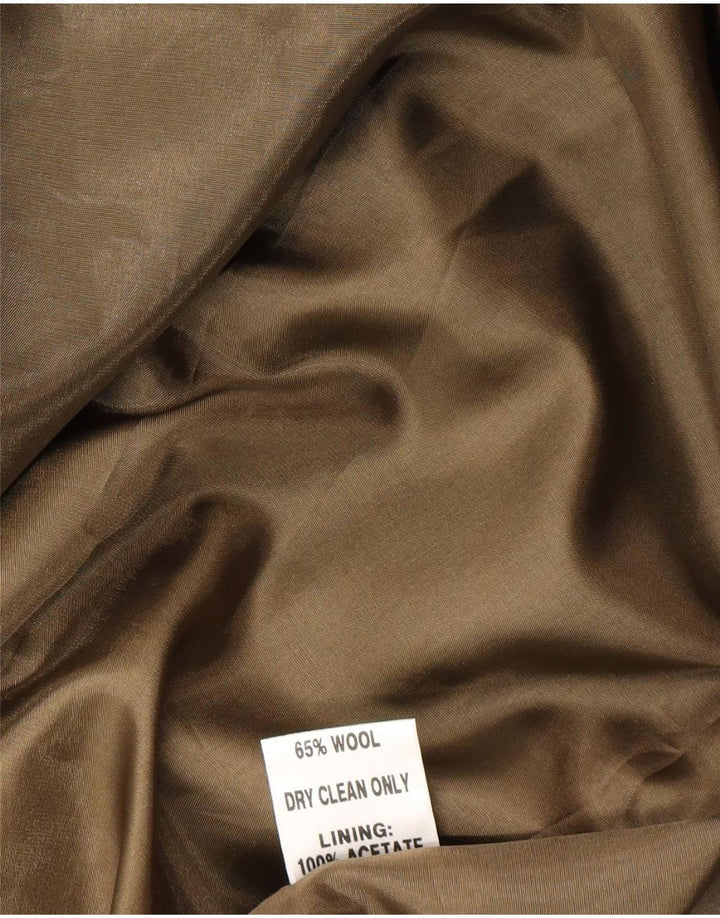Gold By Michael H Damen Loose Fit Mantel UK 12 Mittelgrüne Wolle
