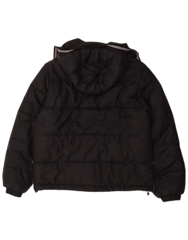 Adidas Herren Kapuzenjacke, mittelgroß, schwarzes Polyester