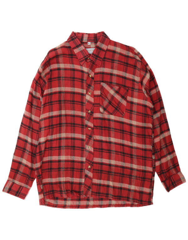 Nathan Jones Herren-Flanellhemd XL, rot kariert, Baumwolle