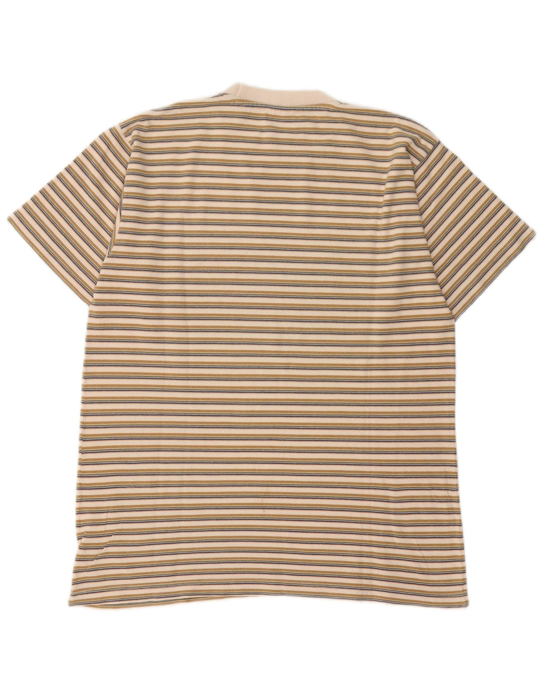 Lee Herren-T-Shirt-Oberteil, groß, beige, gestreift, Baumwolle