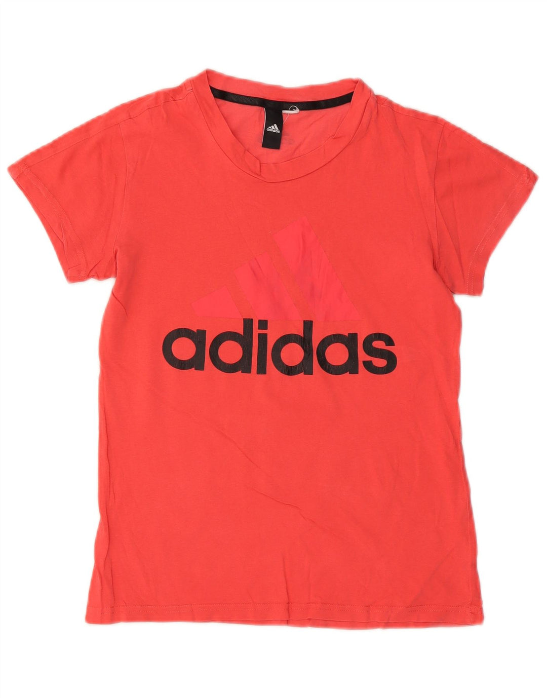 ADIDAS Damen Grafik T-Shirt Top UK 12 Mittelrot