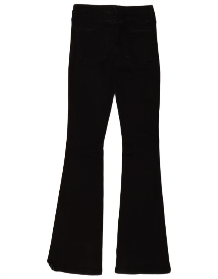 Zara Damen Slim Flared Jeans EU 36 XS W26 L33 Schwarz