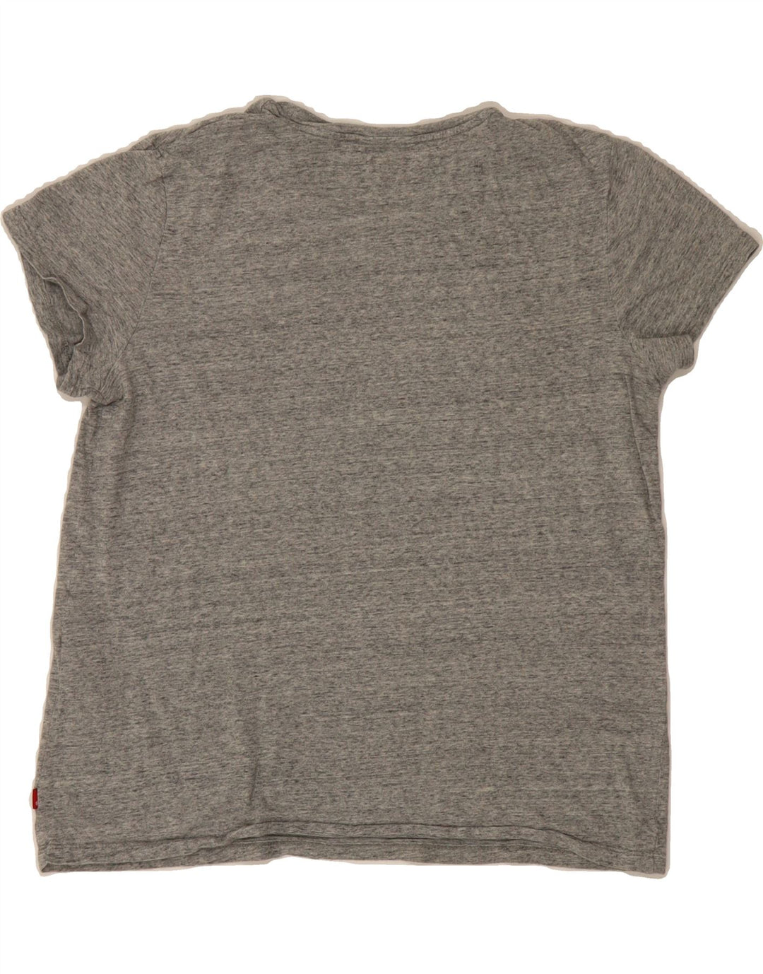 LEVI'S Womens Graphic T-Shirt Top UK 14 Medium Grey Flecked Cotton Vintage Levi's and Second-Hand Levi's from Messina Hembry 