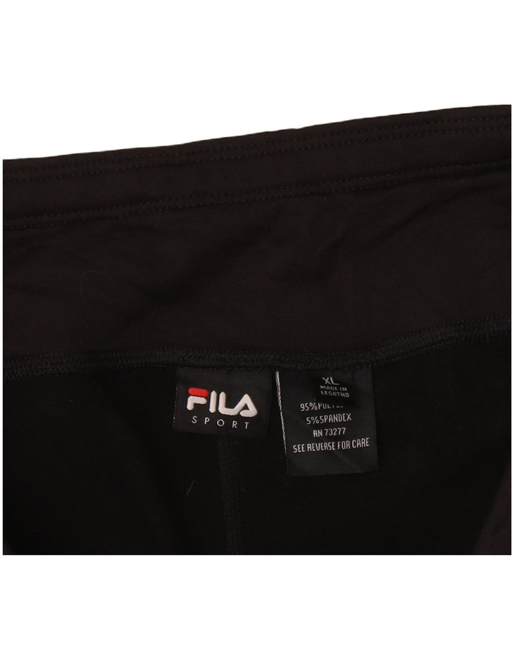 Fila Damen Leggings UK 18 XL Schwarz Polyester