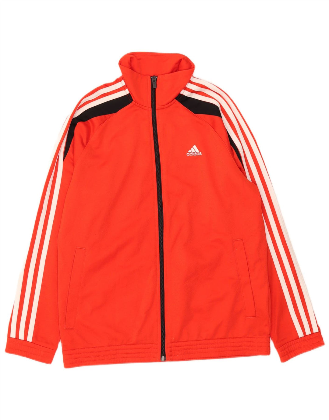 Adidas Mädchen-Trainingsanzug-Top-Jacke, 13–14 Jahre, rotes Polyester