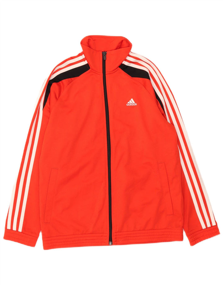 Adidas Mädchen-Trainingsanzug-Top-Jacke, 13–14 Jahre, rotes Polyester