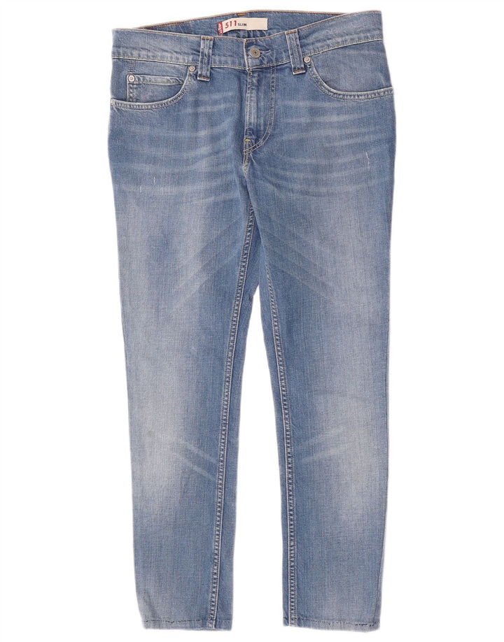 Levi's Damen 511 Slim Jeans W32 L26 Blaue Baumwolle