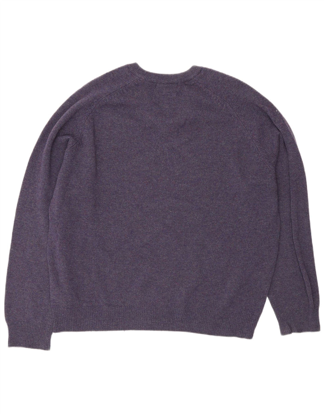 Marks & Spencer Herren Blauer Harbor-Pullover mit V-Ausschnitt Mittelviolett