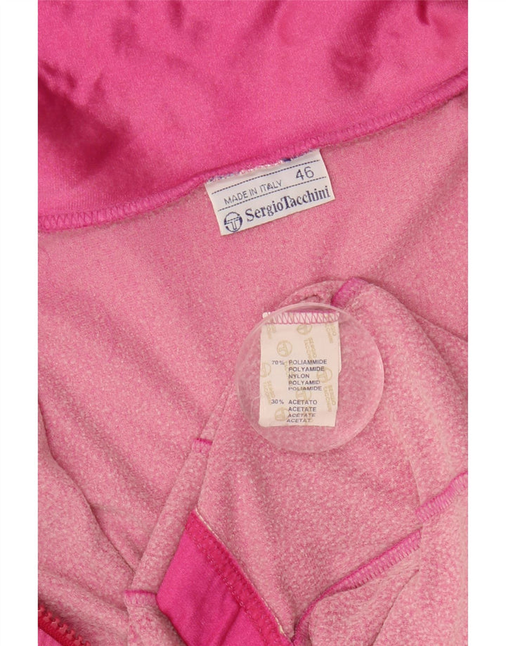 SERGIO TACCHINI Damen-Trainingsanzug-Top-Jacke IT 46 Large Pink Colourblock