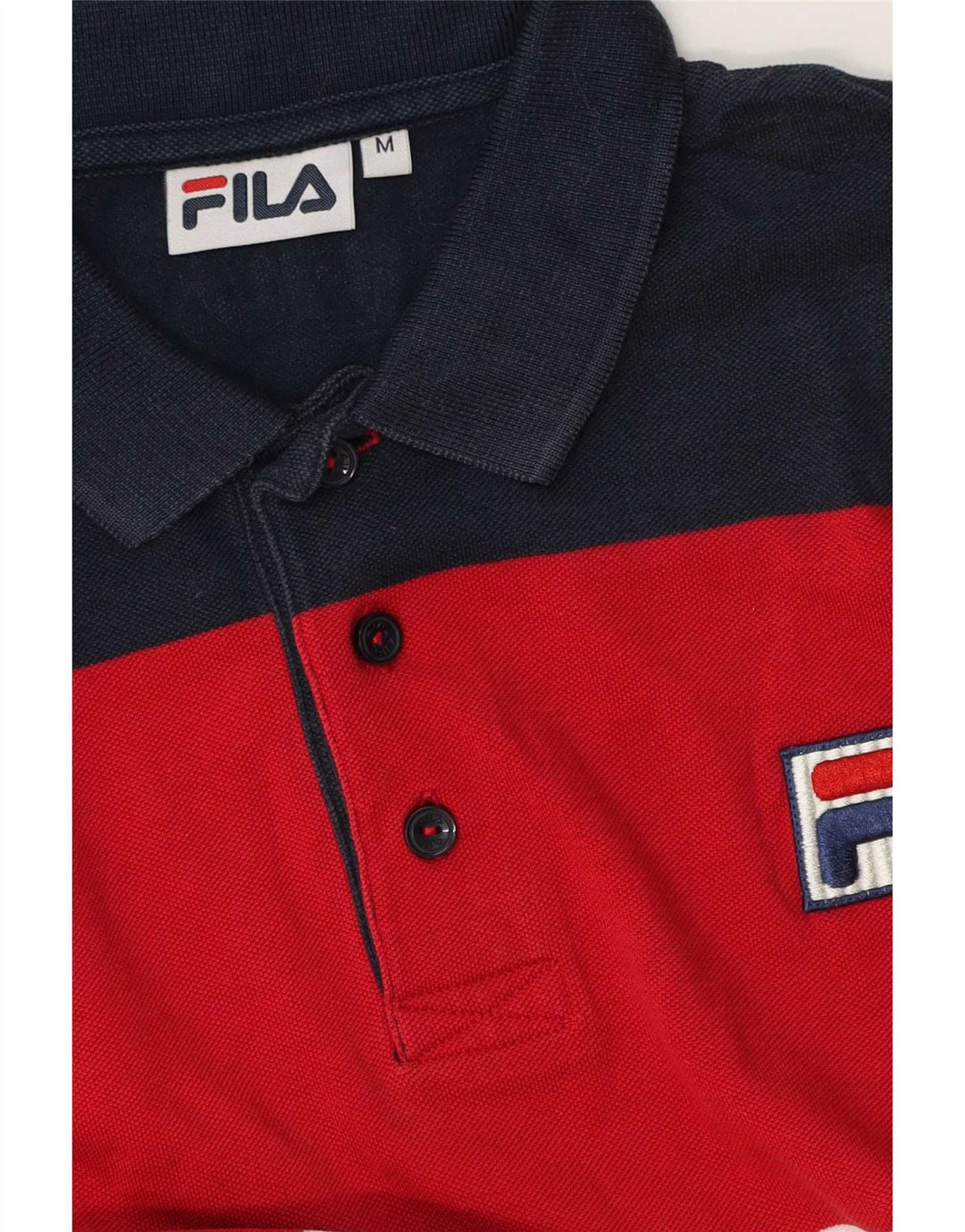 Fila Herren-Poloshirt, mittelgroß, mehrfarbig, Farbblock