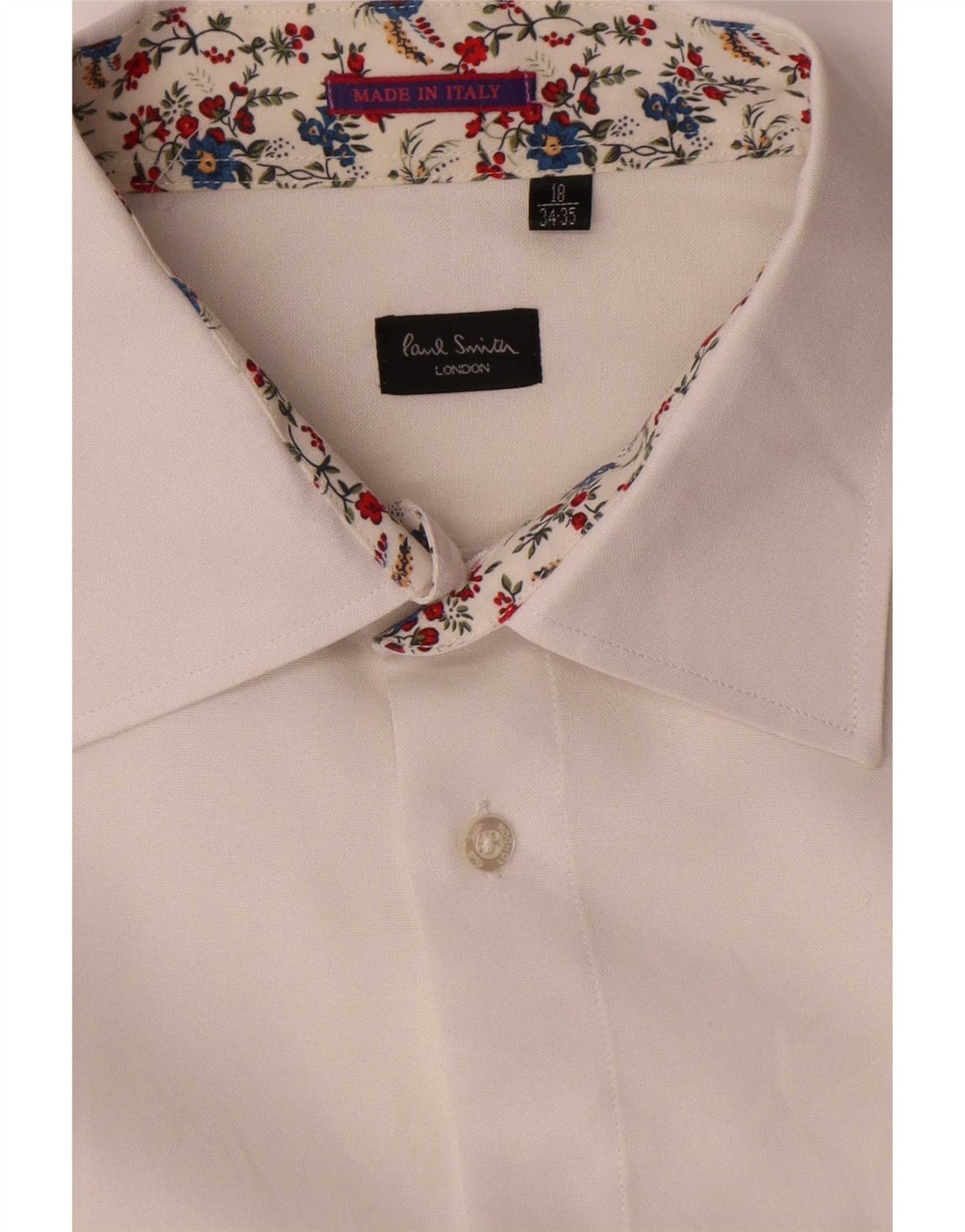 Paul Smith Herrenhemd Größe 18 2XL Weiß