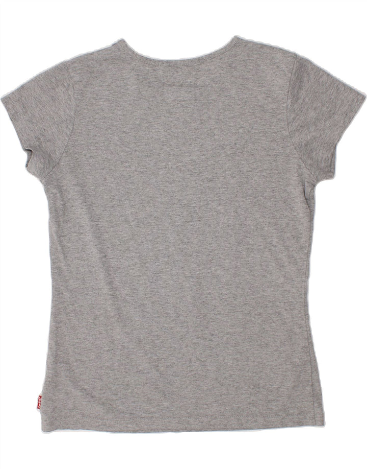 LEVI'S Girls Graphic T-Shirt Top 11-12 Years Grey Polyester Vintage Levi's and Second-Hand Levi's from Messina Hembry 