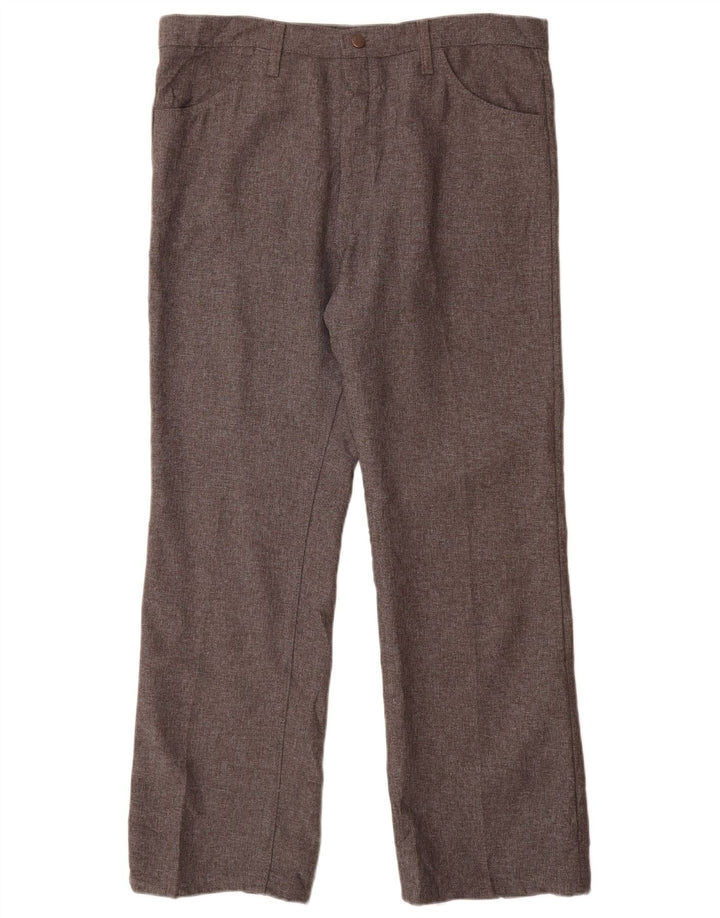Wrangler Herren gerade Freizeithose W38 L30 Grau Polyester