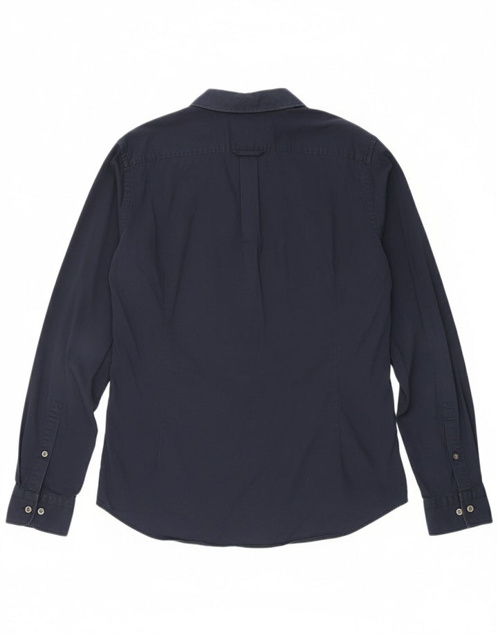 ICEBERG Mens Slim Shirt Medium Navy Blue