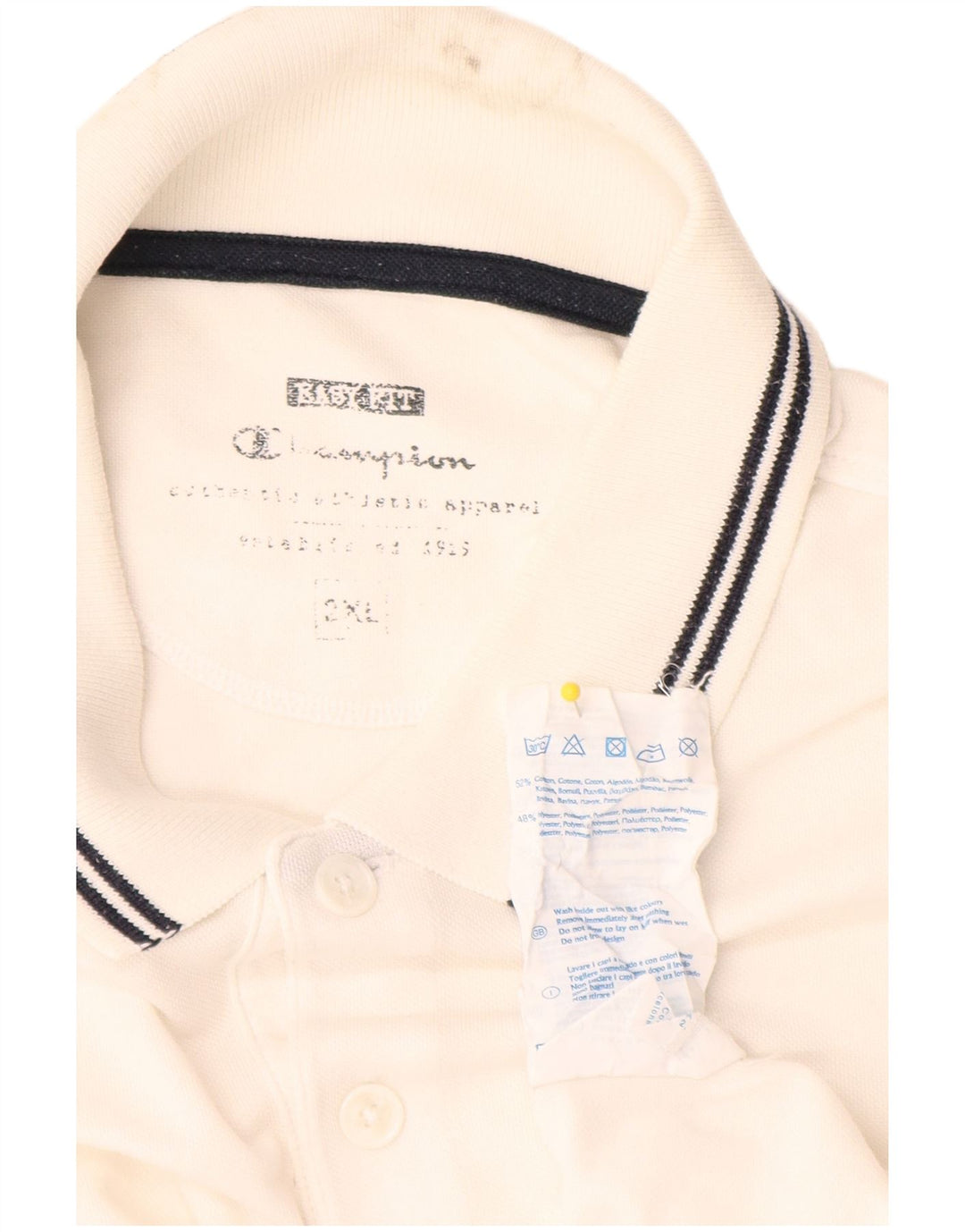 Champion Herren Poloshirt 2XL Weiße Baumwolle