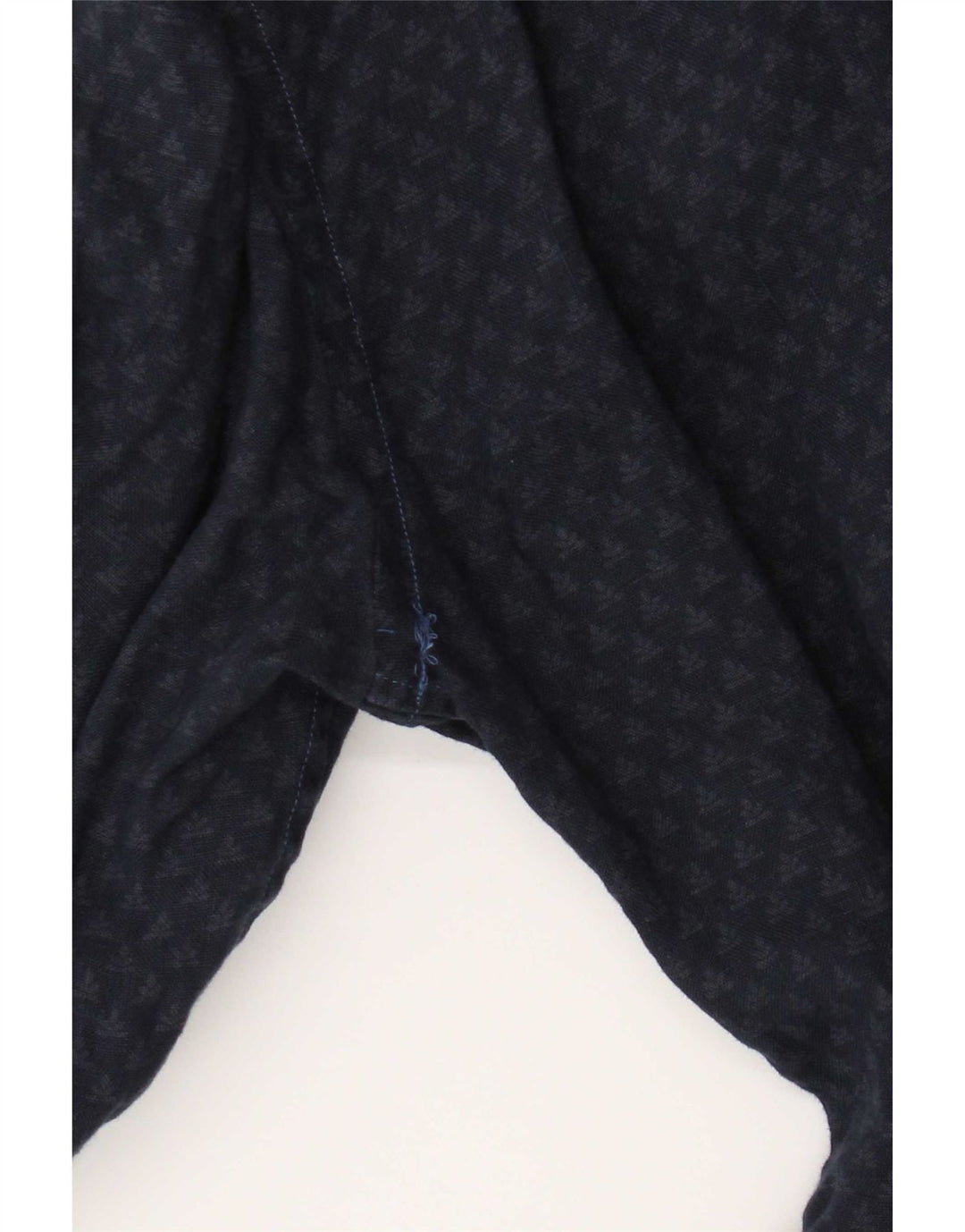 Boggi Herren-Milano-Hemd, klein, marineblau gepunktetes Leinen
