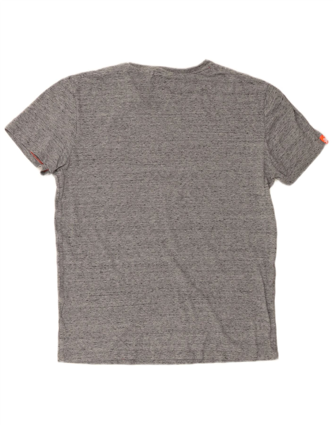 Superdry Herren-T-Shirt-Oberteil, groß, grau gefleckte Baumwolle