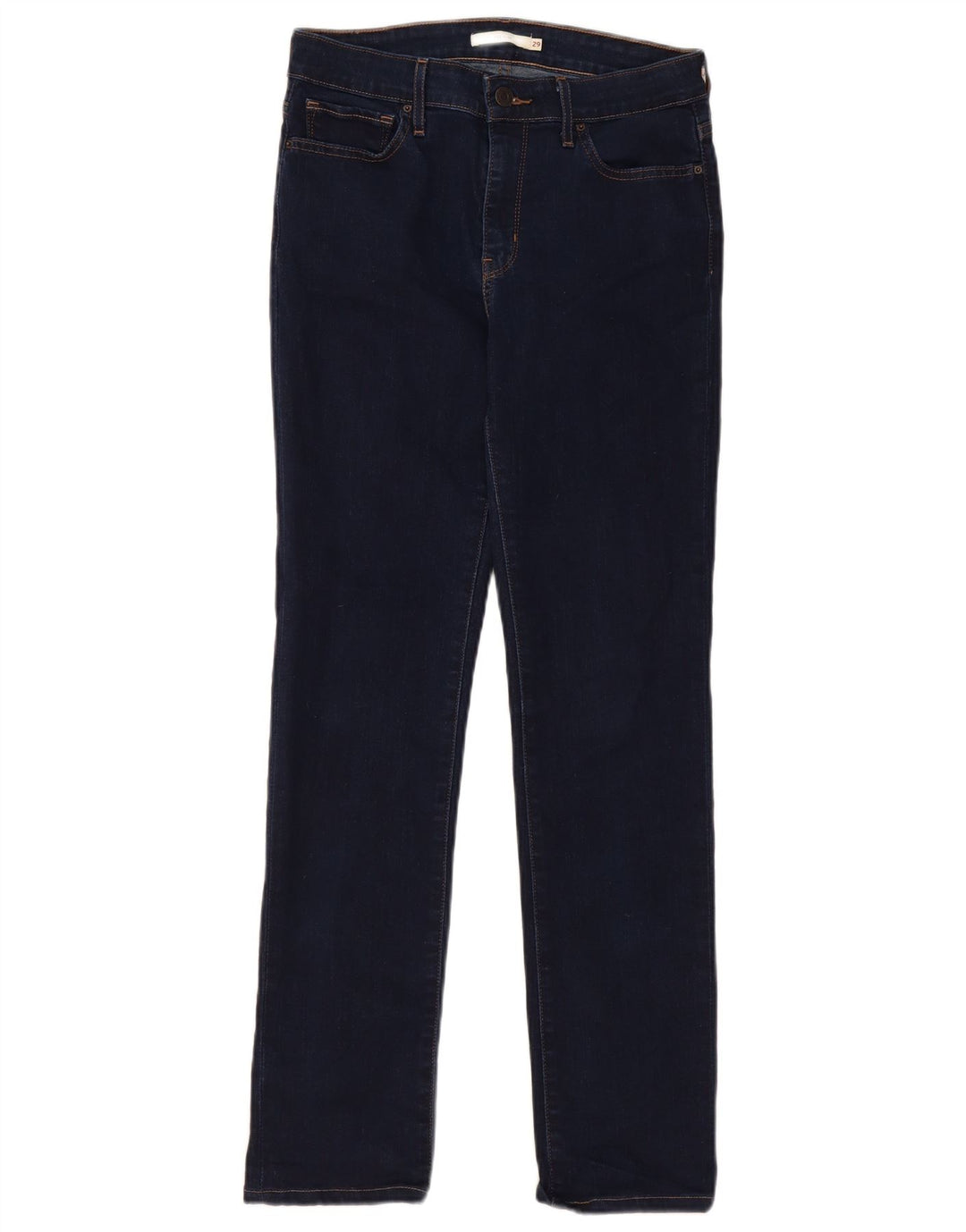 Levi's Damen 712 Slim Jeans W29 L32 Marineblau Baumwolle