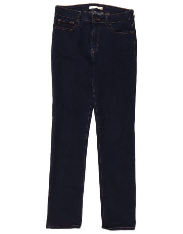 Levi's Damen 712 Slim Jeans W29 L32 Marineblau Baumwolle