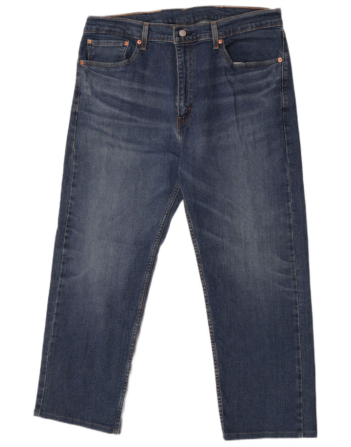 Levi's Herren 505 Straight Jeans W38 L30 Blaue Baumwolle