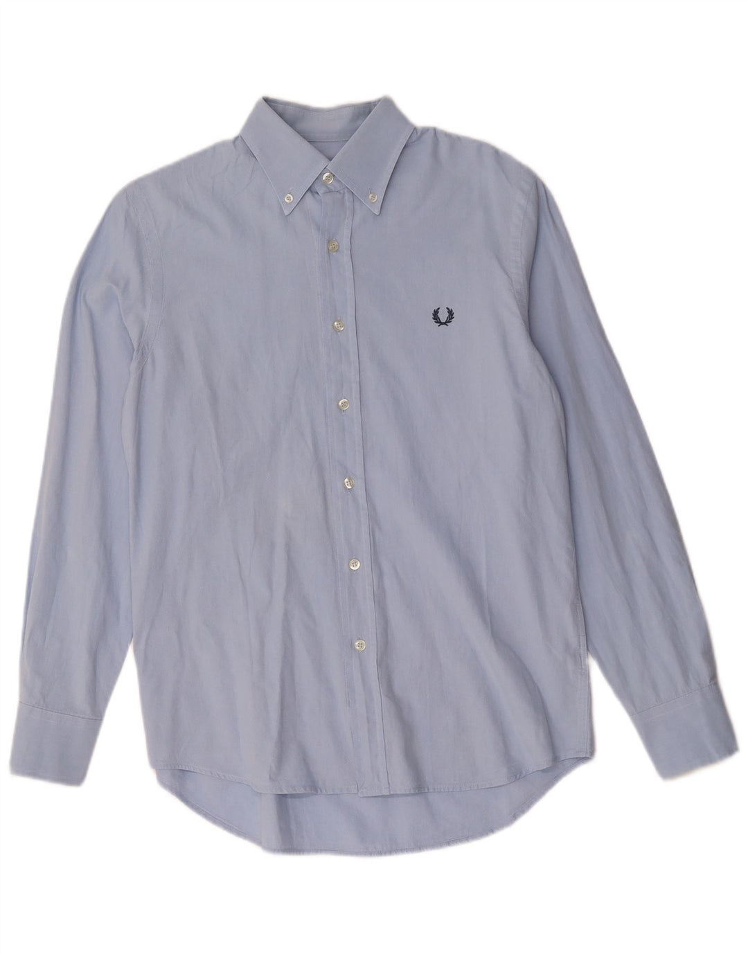 FRED PERRY Herren-Slim-Fit-Hemd aus mittelblauer Baumwolle