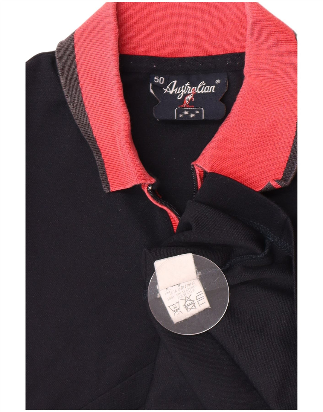 AUSTRALIAN L'ALPINA Herren Rugby-Poloshirt IT 50 Mittelschwarzes Polyester