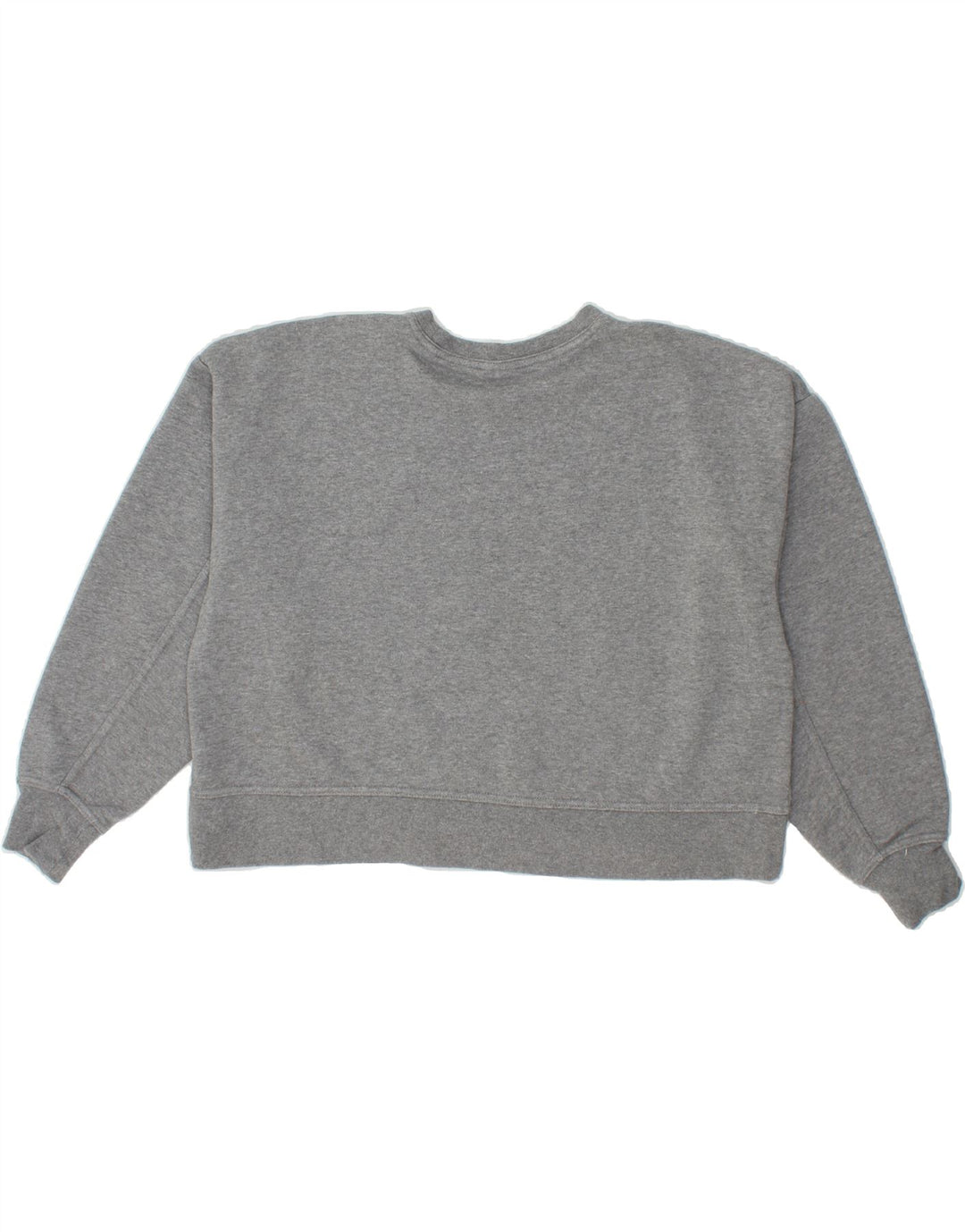 NIKE Womens Oversized Graphic Crop Sweatshirt Jumper UK 14 Medium Grey Vintage Nike and Second-Hand Nike from Messina Hembry 