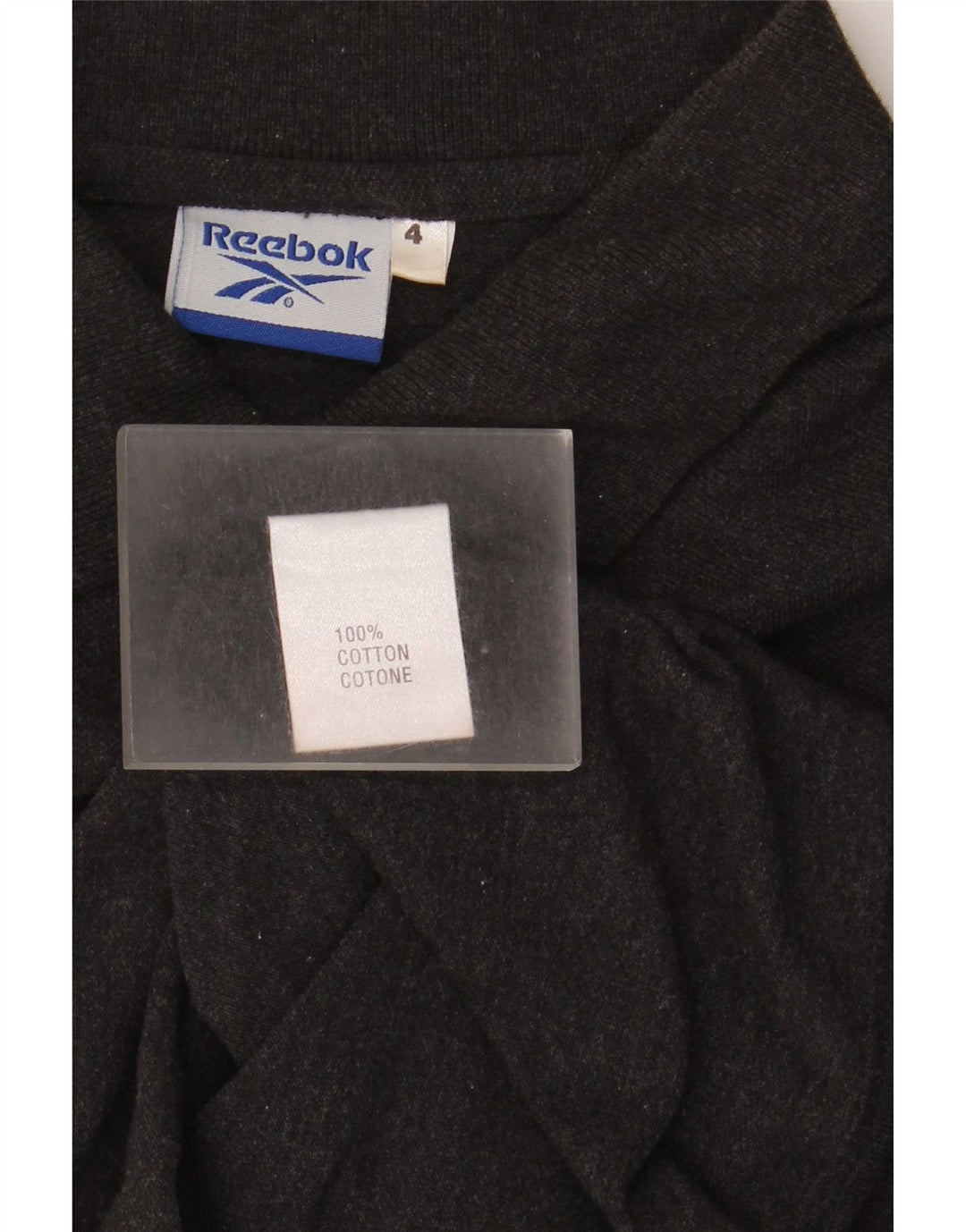 Reebok Herren-Poloshirt, groß, schwarze Baumwolle