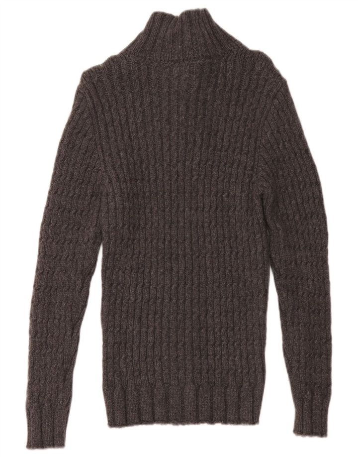 Alpha Massimo Rebecchi Herren-Pullover mit Knopfkragen, Größe 48, Mittelgrau