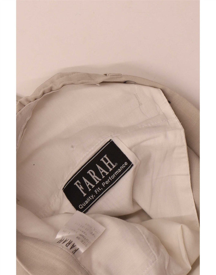 Farah Herren-Freizeithose, gerade, W38, L26, Beige, Polyester