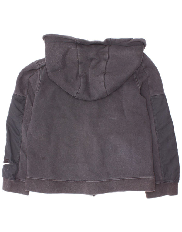 Nike Jungen-Kapuzenpullover mit Standard-Passform und Reißverschluss, 6–7 Jahre, XS, schwarze Baumwolle