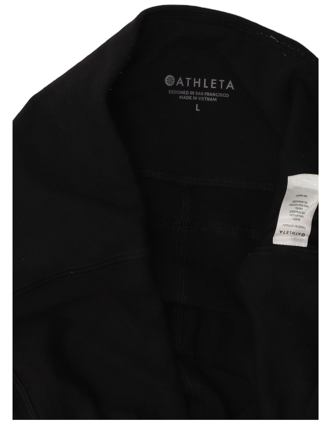 ATHLETA Womens Leggings UK 14 Large Black Geometric Nylon