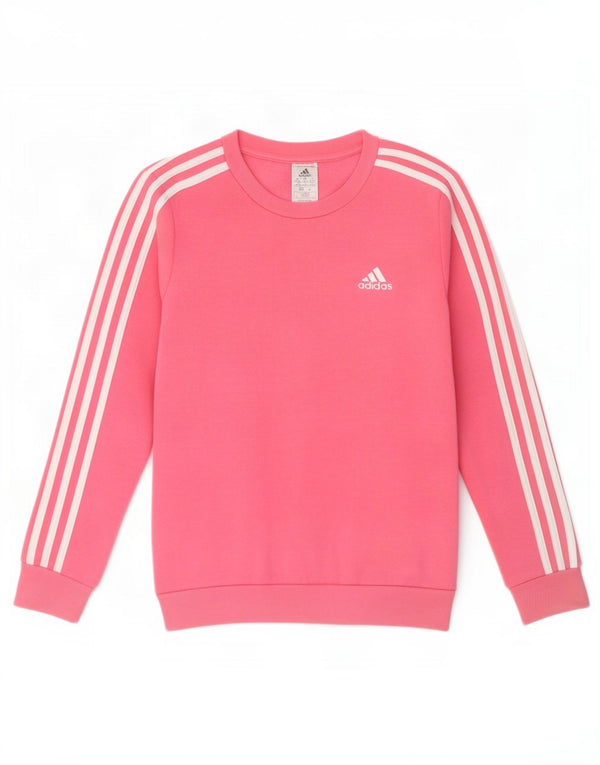 Adidas Damen Übergroßer Sweatshirt-Pullover UK 4/6 XS Rosa Baumwolle