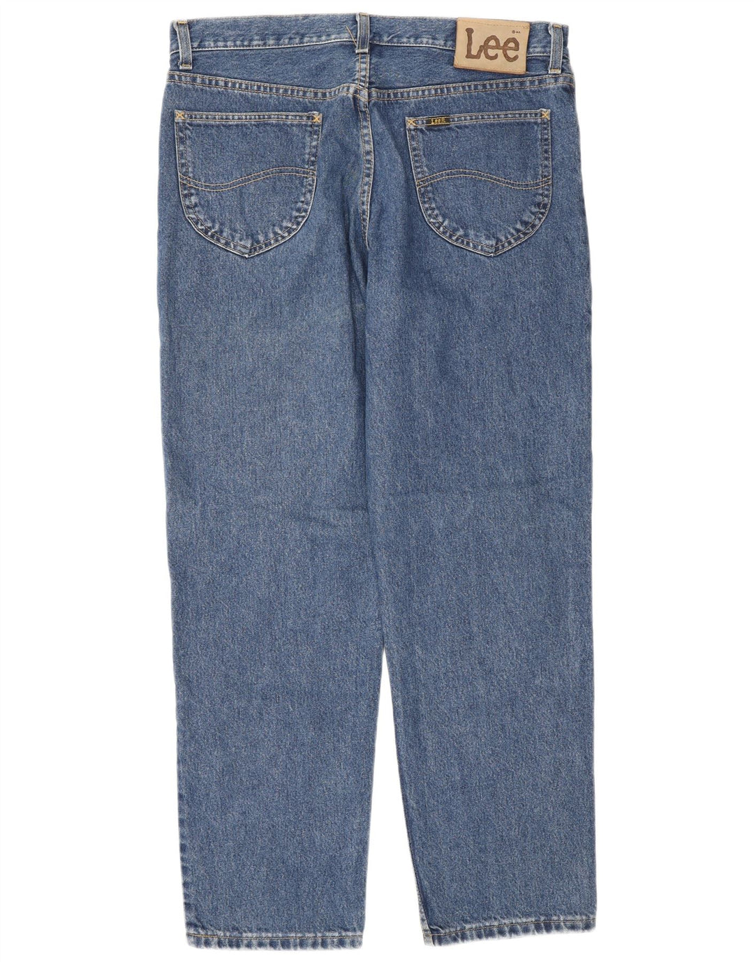 Lee Herren Straight Jeans W36 L30 Blaue Baumwolle