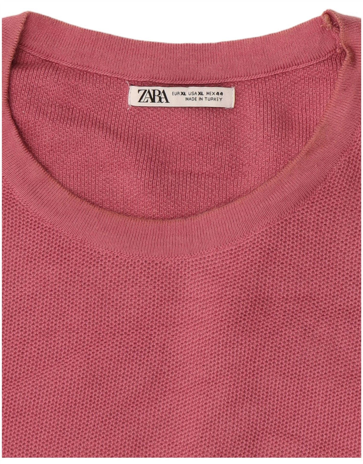 Zara Herren T-Shirt Top XL Rosa