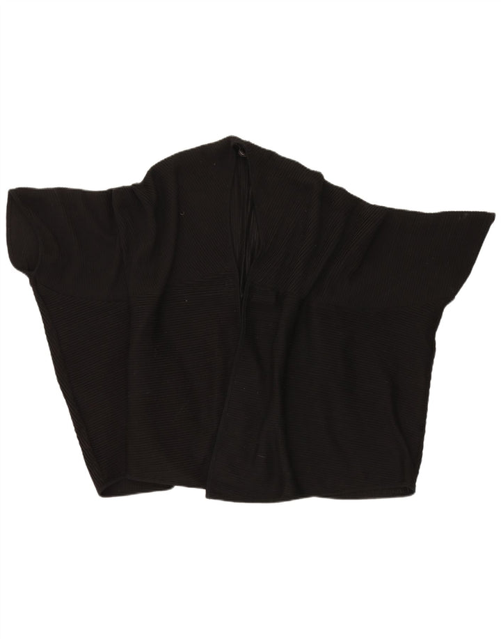 Zara Damen-Oversize-Poncho-Cardigan-Oberteil, UK-Gr. 14, Mittelschwarz