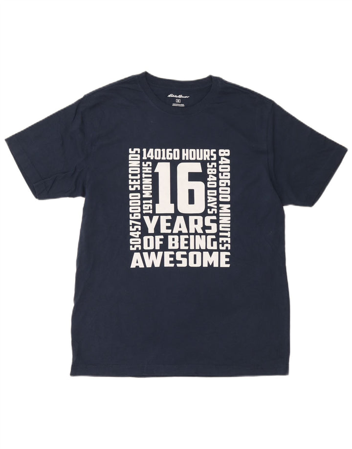 Eddie Bauer Herren-T-Shirt mit Grafik, mittlere Marineblau-Baumwolle
