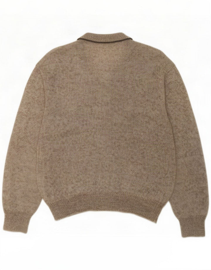 Berluti Damen-Cardigan mit Grafik, IT 44, Größe L, Beige