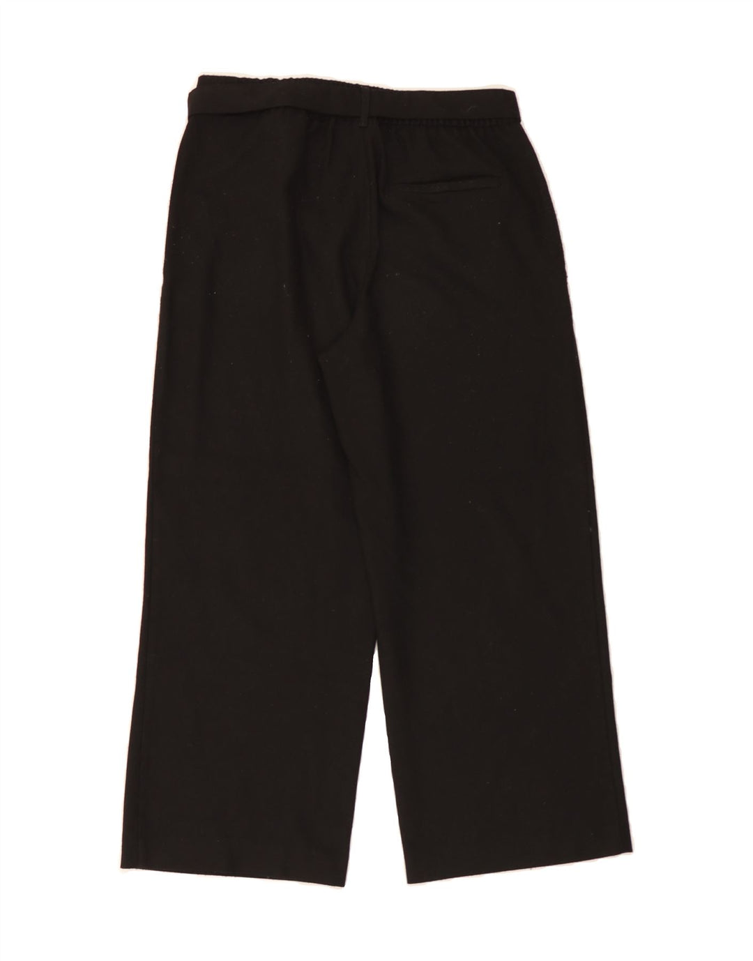 ZARA Womens Wide Leg Cropped Trousers Small W30 L25 Black Polyester Vintage Zara and Second-Hand Zara from Messina Hembry 