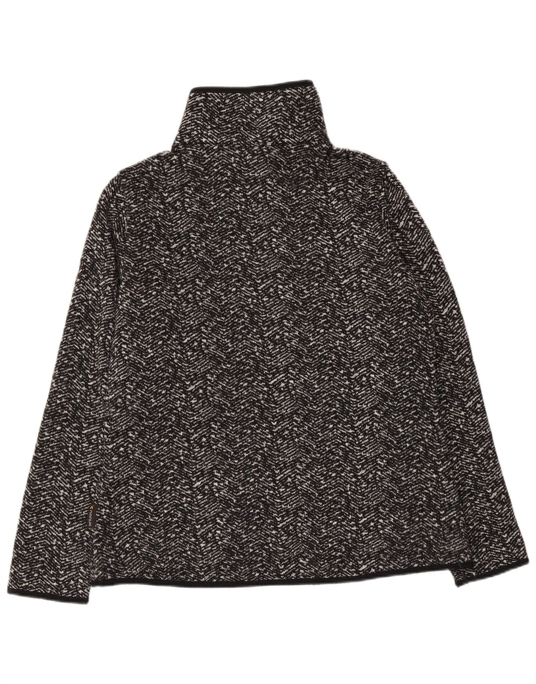 JACK WOLFSKIN Damen-Trainingsanzug-Top-Jacke UK 14/16 Large Black Herringbone