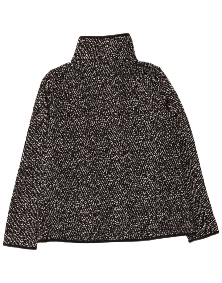 JACK WOLFSKIN Damen-Trainingsanzug-Top-Jacke UK 14/16 Large Black Herringbone