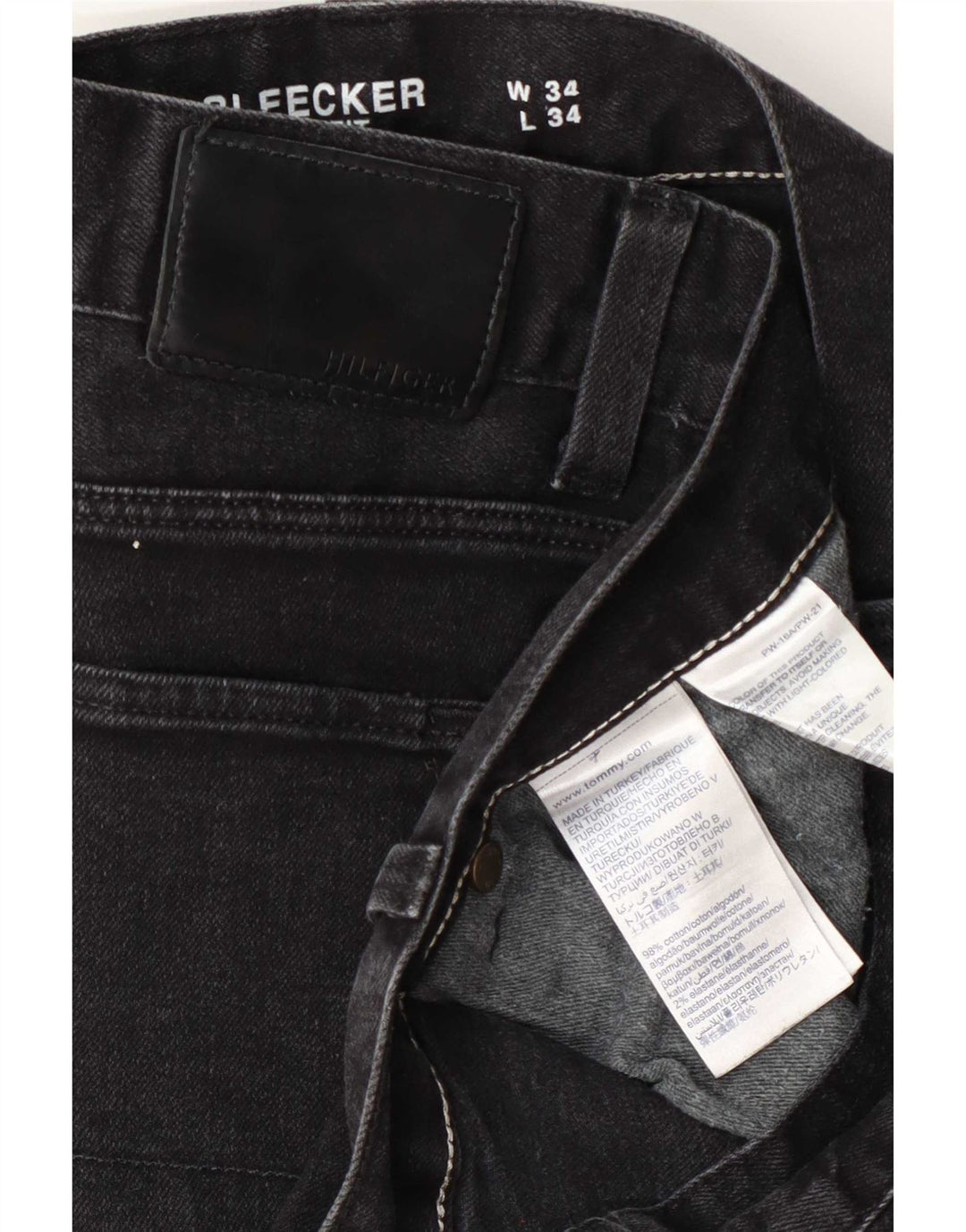 Wrangler Herren Bleecker Slim Jeans W34 L34 Graue Baumwolle