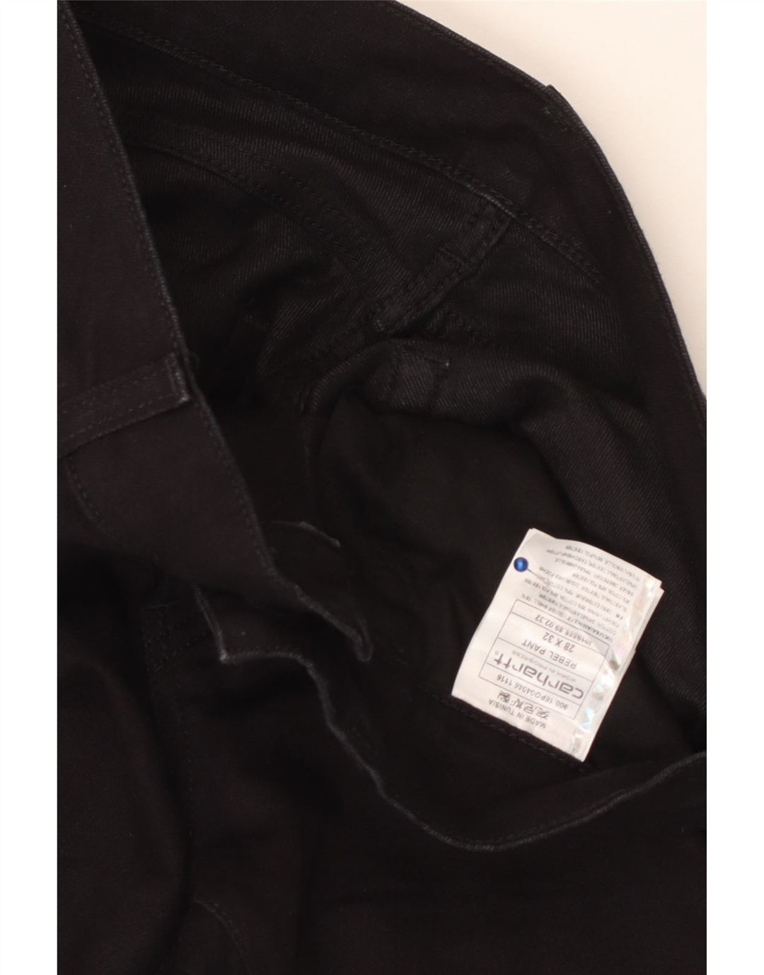 CARHARTT Damen Slim Jeans W28 L32 Schwarze Baumwolle