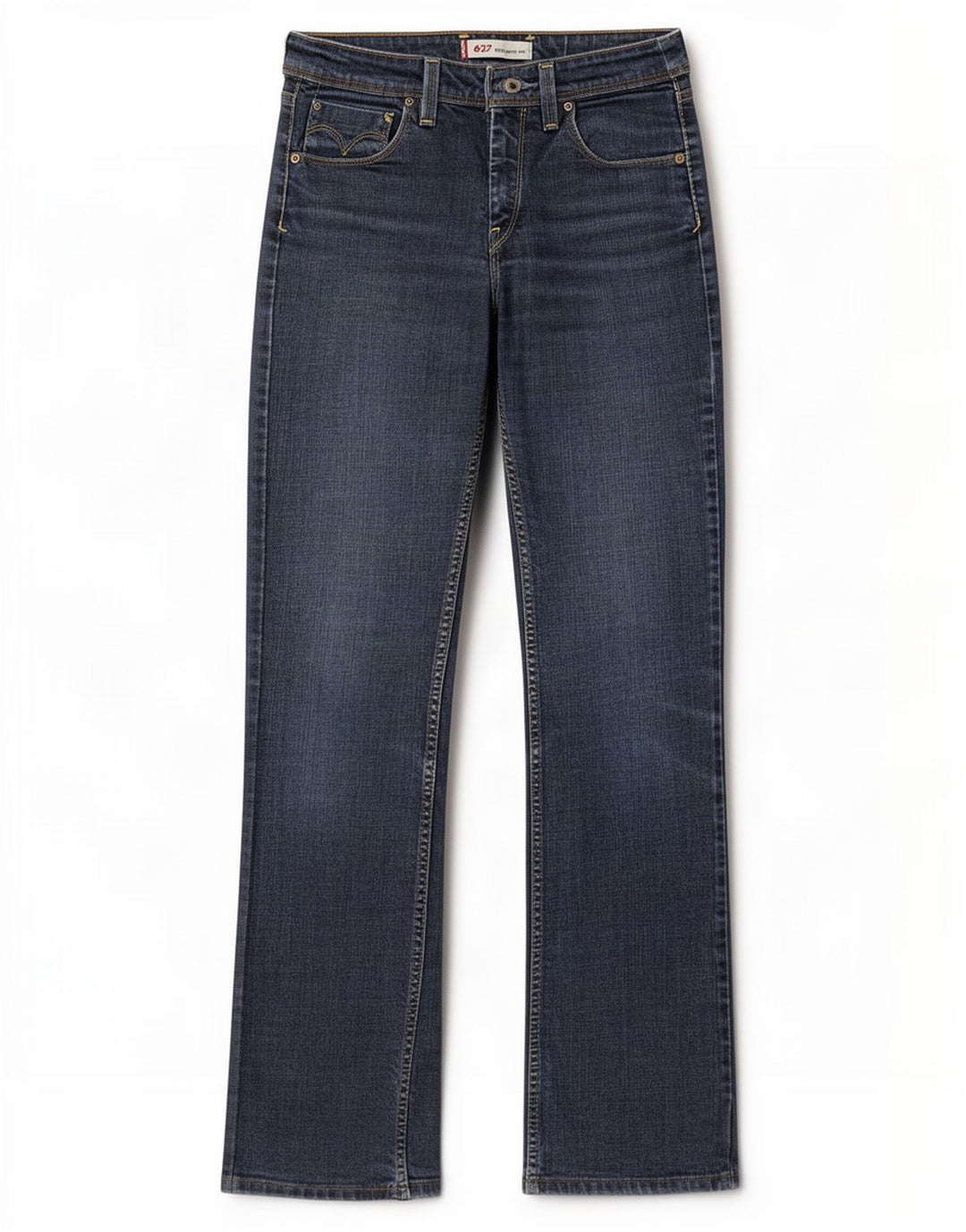 Levi's Damen 627 Straight Jeans W27 L32 Blaue Baumwolle