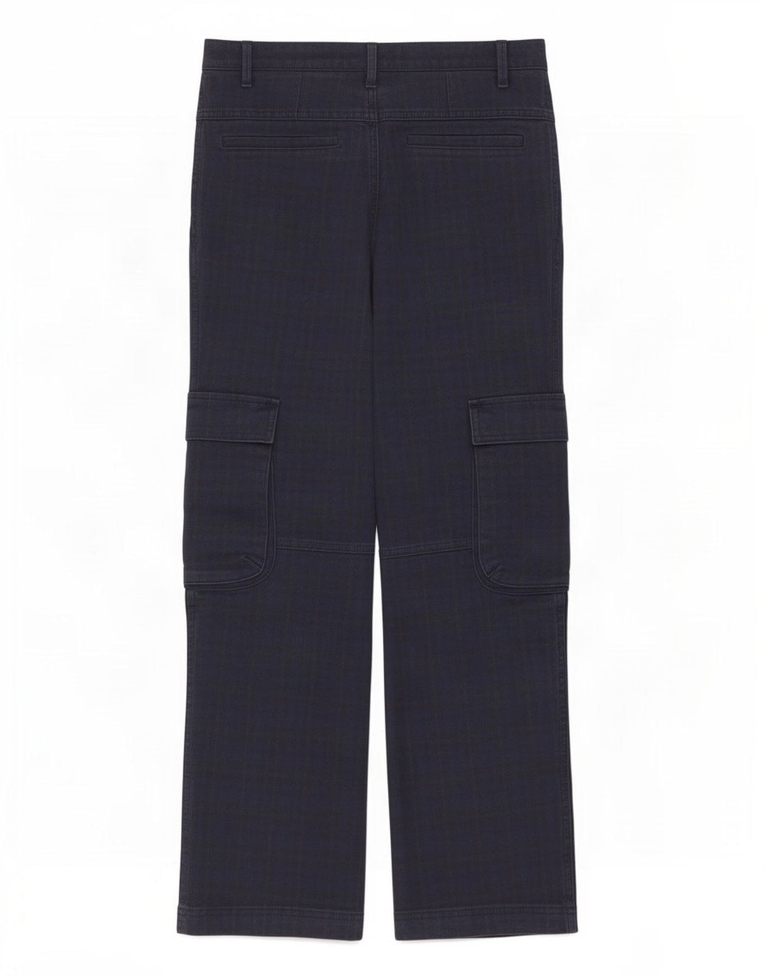 Gerade Cargo-Hose für Damen von Zara, mittelgroß, W28, L28, marineblau kariert