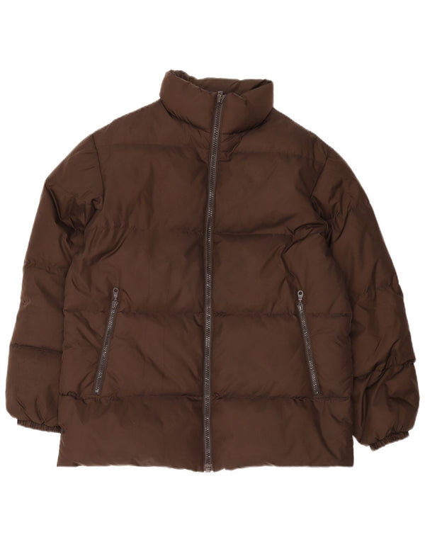 Benetton Herren Wattierte Jacke UK 38 Mittelbraunes Polyamid