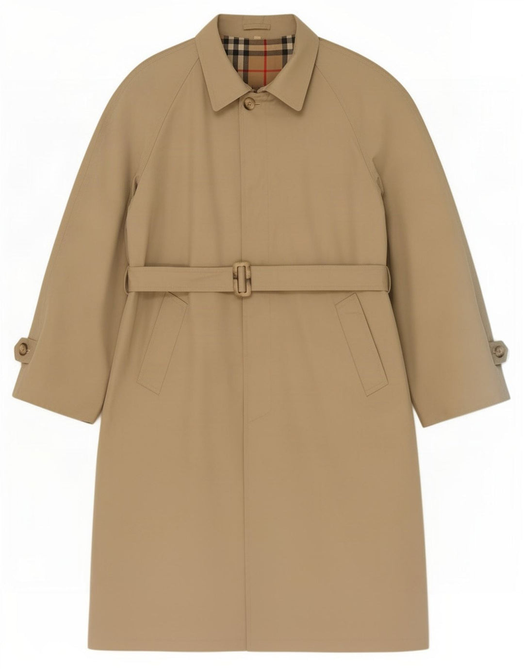 Vintage Herren Trenchcoat IT 50 Large Beige Polyester